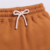 Load image into Gallery viewer, Buy pumpkin spice color organic fleece hoodie &amp; jogger set online for your 3-4 years baby - CotandCandyBaby
