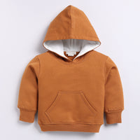 Load image into Gallery viewer, Get pumpkin spice color organic fleece oversized hoodie for your 12-18 months baby - CotandCandyBaby
