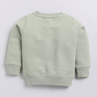 Load image into Gallery viewer, Find tea color organic fleece oversized sweatshirt for your 18-24 months baby - CotandCandyBaby
