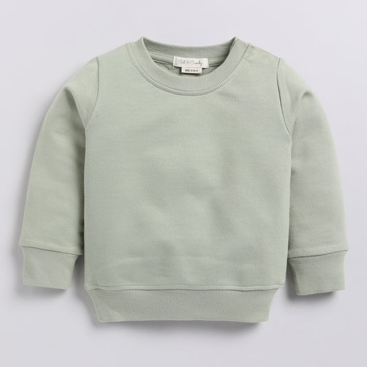 Buy tea color organic fleece oversized sweatshirt for your 3-6 months baby - CotandCandyBaby