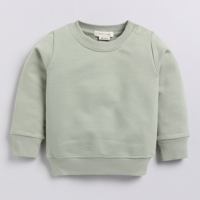 Buy tea color organic fleece oversized sweatshirt for your 3-6 months baby - CotandCandyBaby