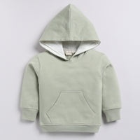 Load image into Gallery viewer, Shop tea color organic fleece oversized hoodie for your 6-12 months baby - CotandCandyBaby
