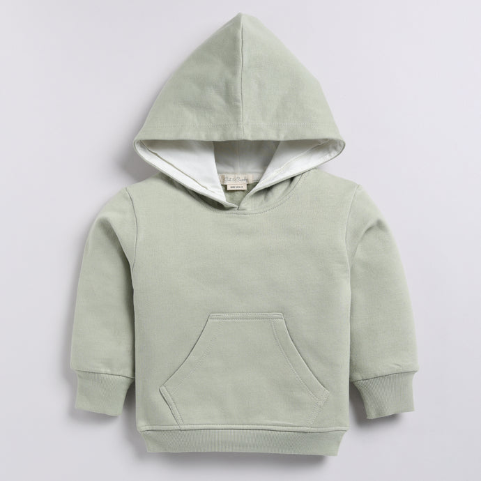 Shop tea color organic fleece oversized hoodie for your 6-12 months baby - CotandCandyBaby