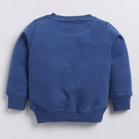 Load image into Gallery viewer, Order dark blue color organic fleece oversized sweatshirt for your 2-3 years baby - CotandCandyBaby
