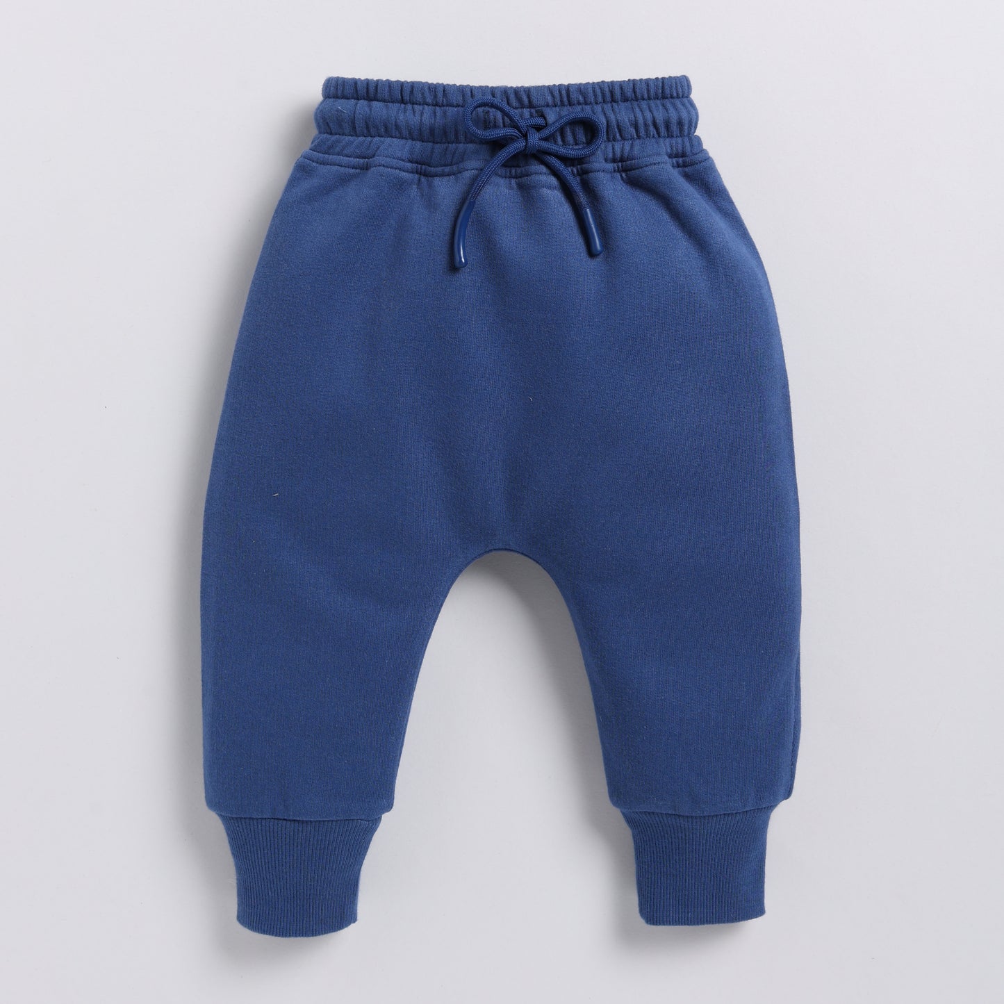 Shop dark blue color organic fleece hoodie & jogger online set for your 3 months to 5 years baby - CotandCandyBaby