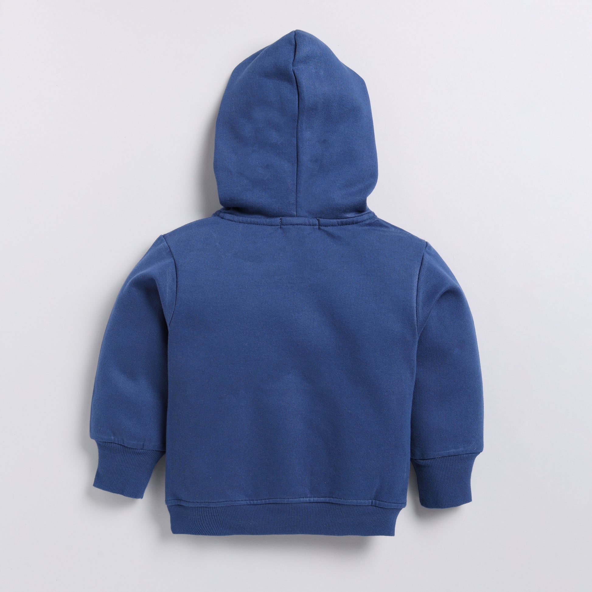 Shop dark blue color organic fleece hoodie & jogger set online for your 4-5 years baby - CotandCandyBaby