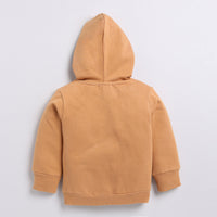 Load image into Gallery viewer, Shop biscuit color organic fleece oversized hoodie online for your 4-5 years baby - CotandCandyBaby
