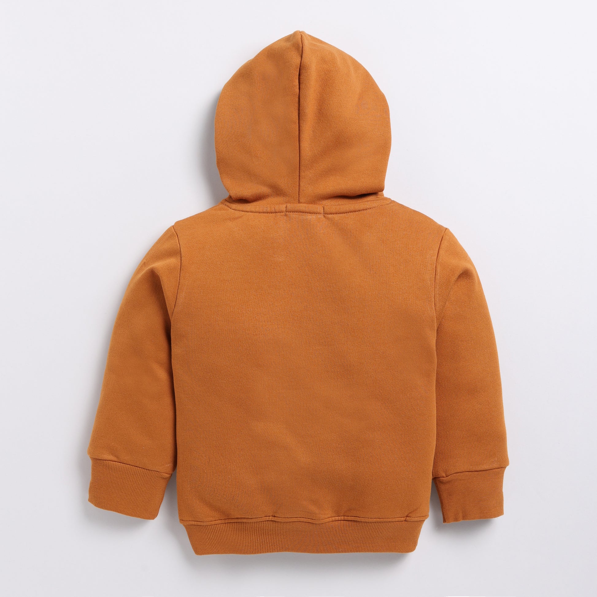 Shop pumpkin spice color organic fleece oversized hoodie online for your 4-5 years baby - CotandCandyBaby