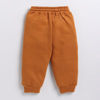 Load image into Gallery viewer, Find  pumpkin spice color organic fleece premium Sweatshirt &amp; jogger set online for your 3 months to 5 years baby - CotandCandyBaby
