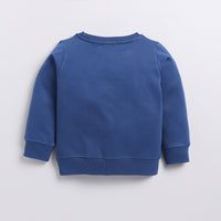 Load image into Gallery viewer, Purchase dark blue color organic fleece Sweatshirt &amp; jogger set for your 3 months to 5 years baby - CotandCandyBaby
