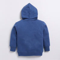 Load image into Gallery viewer, Buy dark blue color organic fleece oversized hoodie for your 3 months to 5 years baby - CotandCandyBaby
