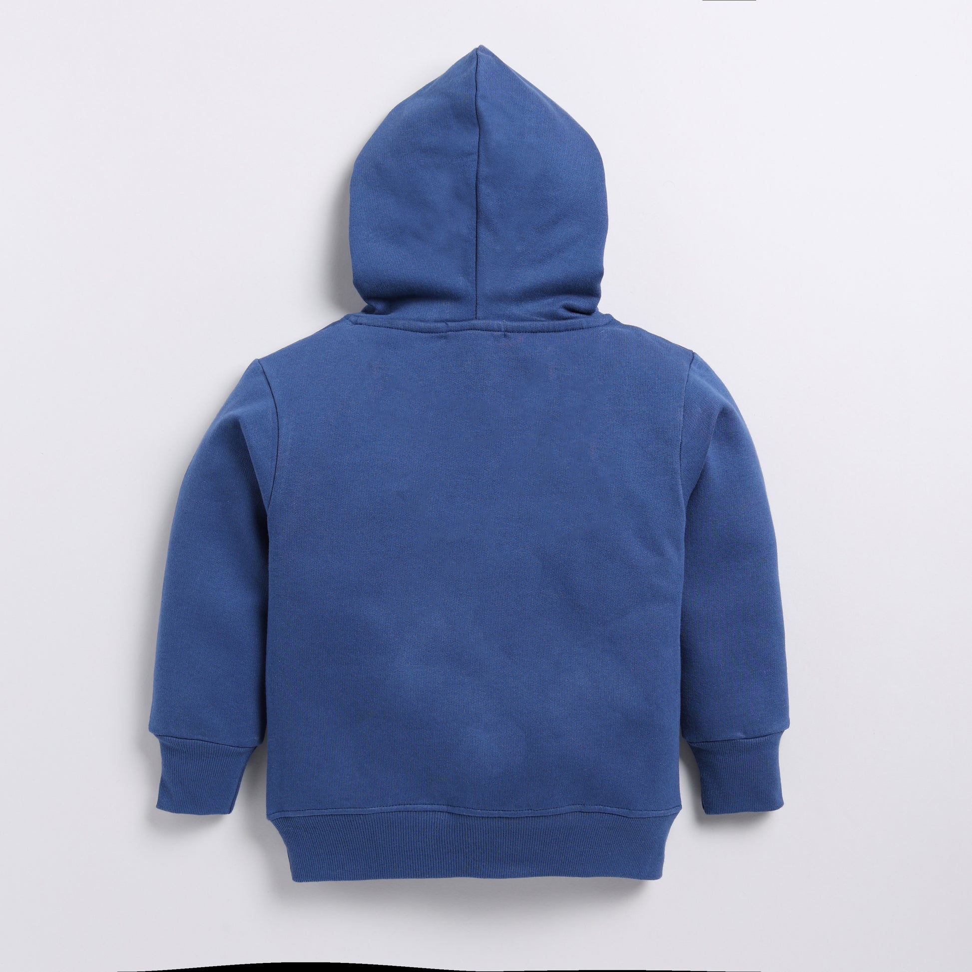 Best dark blue color organic fleece hoodie & jogger online set for your 3 months to 5 years baby - CotandCandyBaby