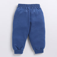 Load image into Gallery viewer, Find dark blue color organic fleece Sweatshirt &amp; jogger set online for your 3 months to 5 years baby - CotandCandyBaby
