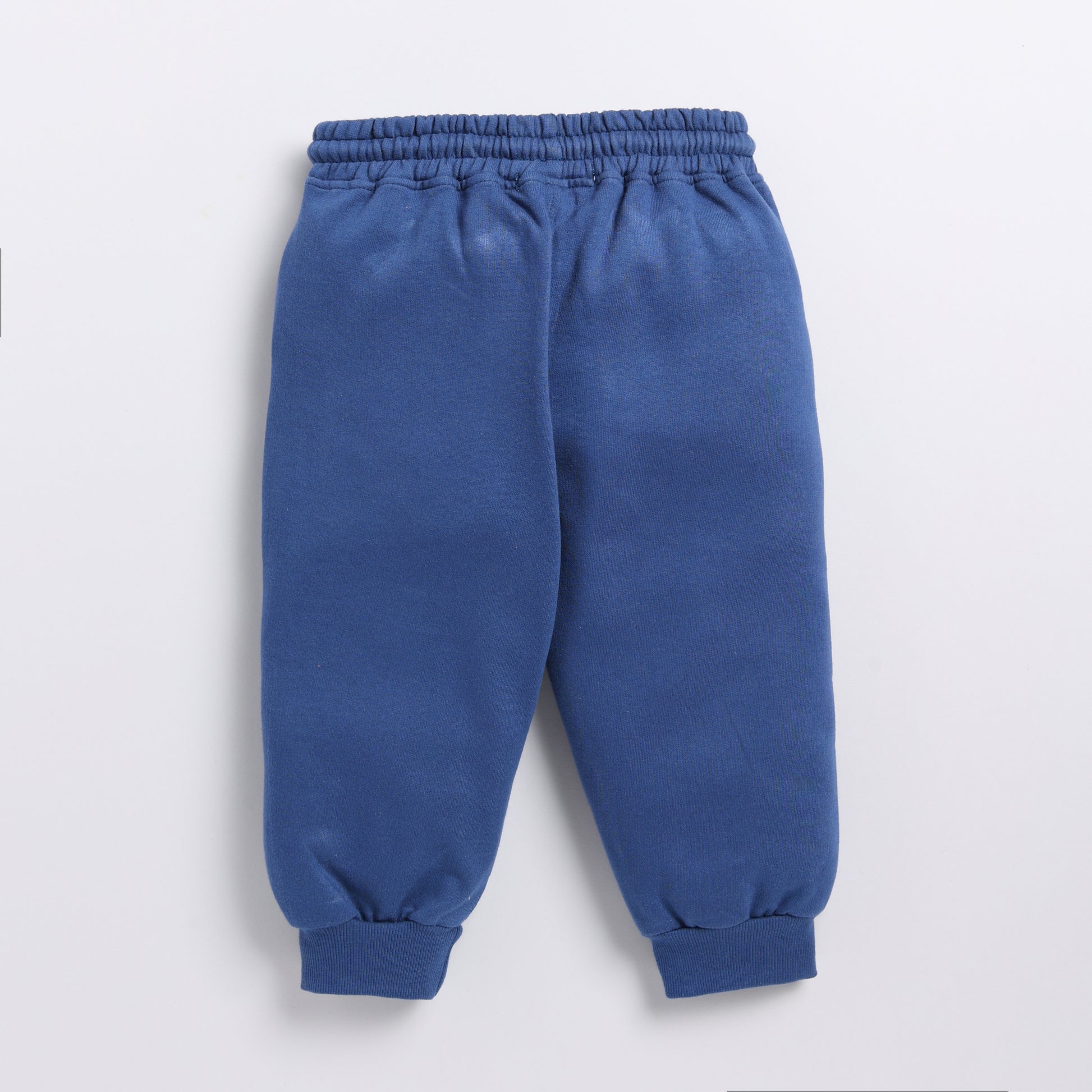 top quality dark blue color organic fleece hoodie & jogger online set for your 3 months to 5 years baby - CotandCandyBaby