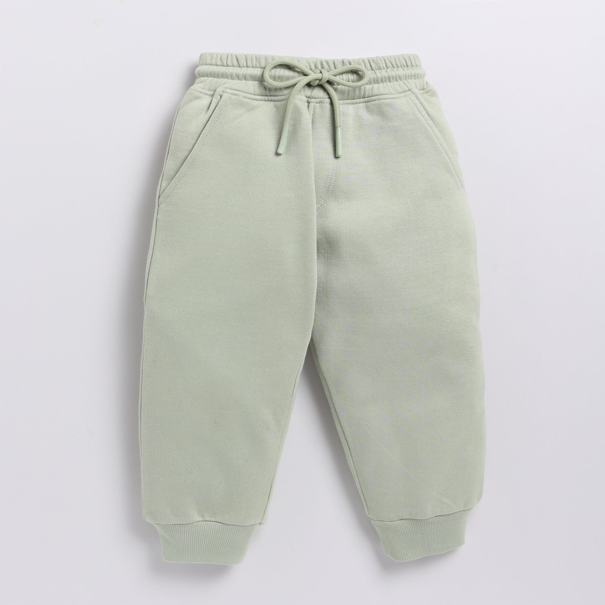 Get tea color organic fleece relaxed jogger for your 12-18 months baby - CotandCandyBaby