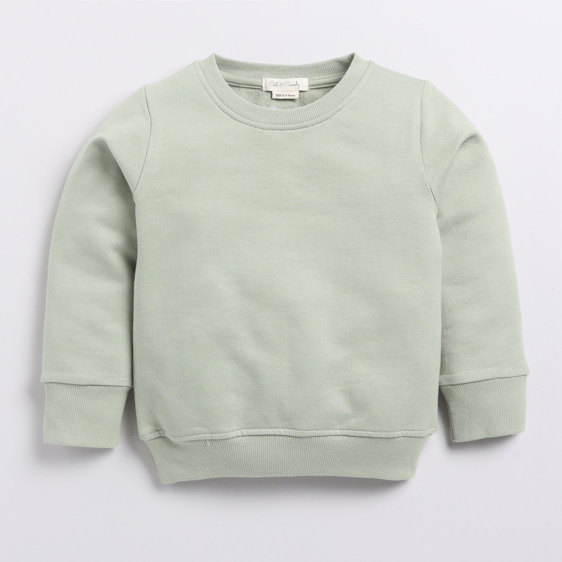Buy tea color organic fleece oversized sweatshirt online for your 3-4 years baby - CotandCandyBaby