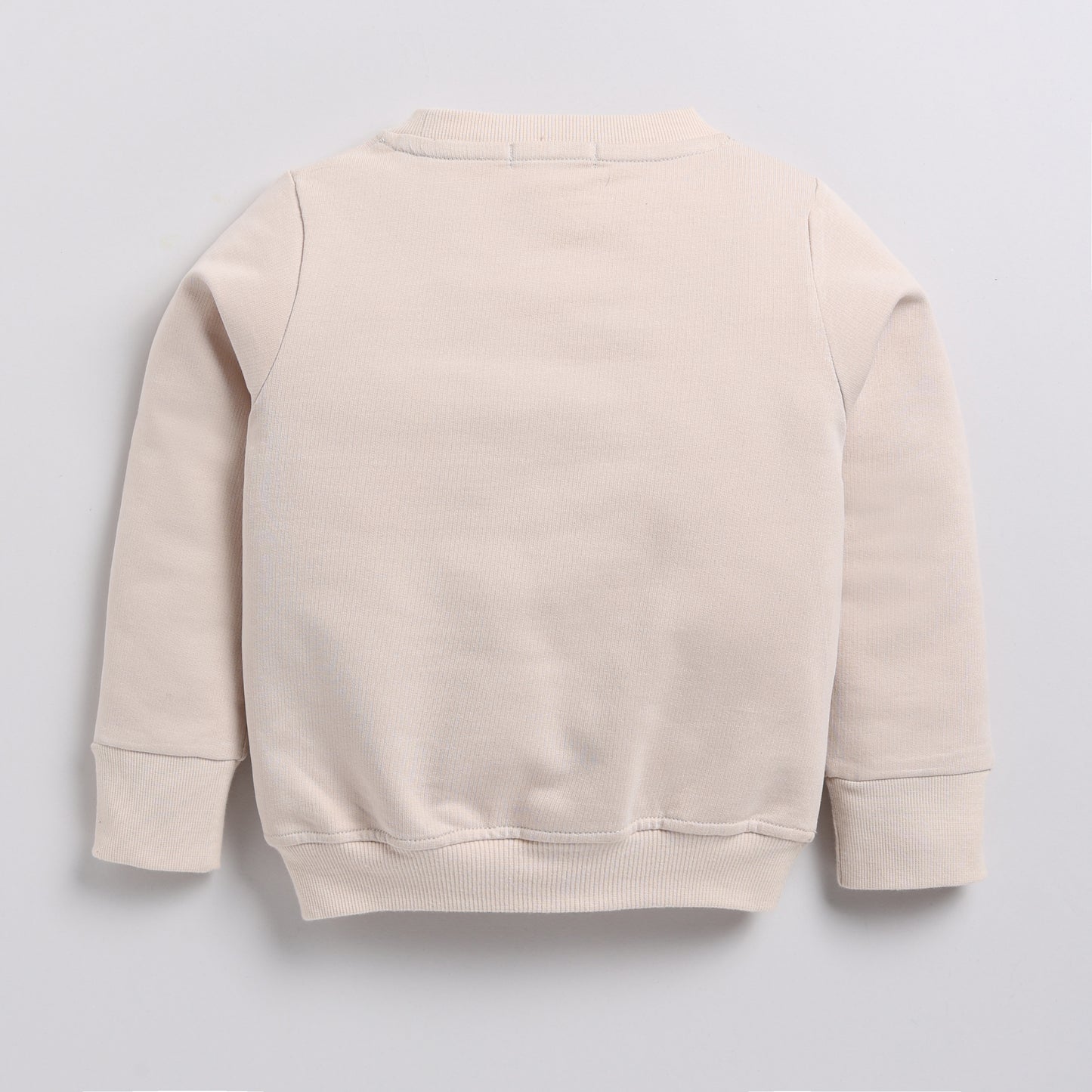 Shop almond peach color organic fleece oversized sweatshirt online for your 4-5 years baby - CotandCandyBaby