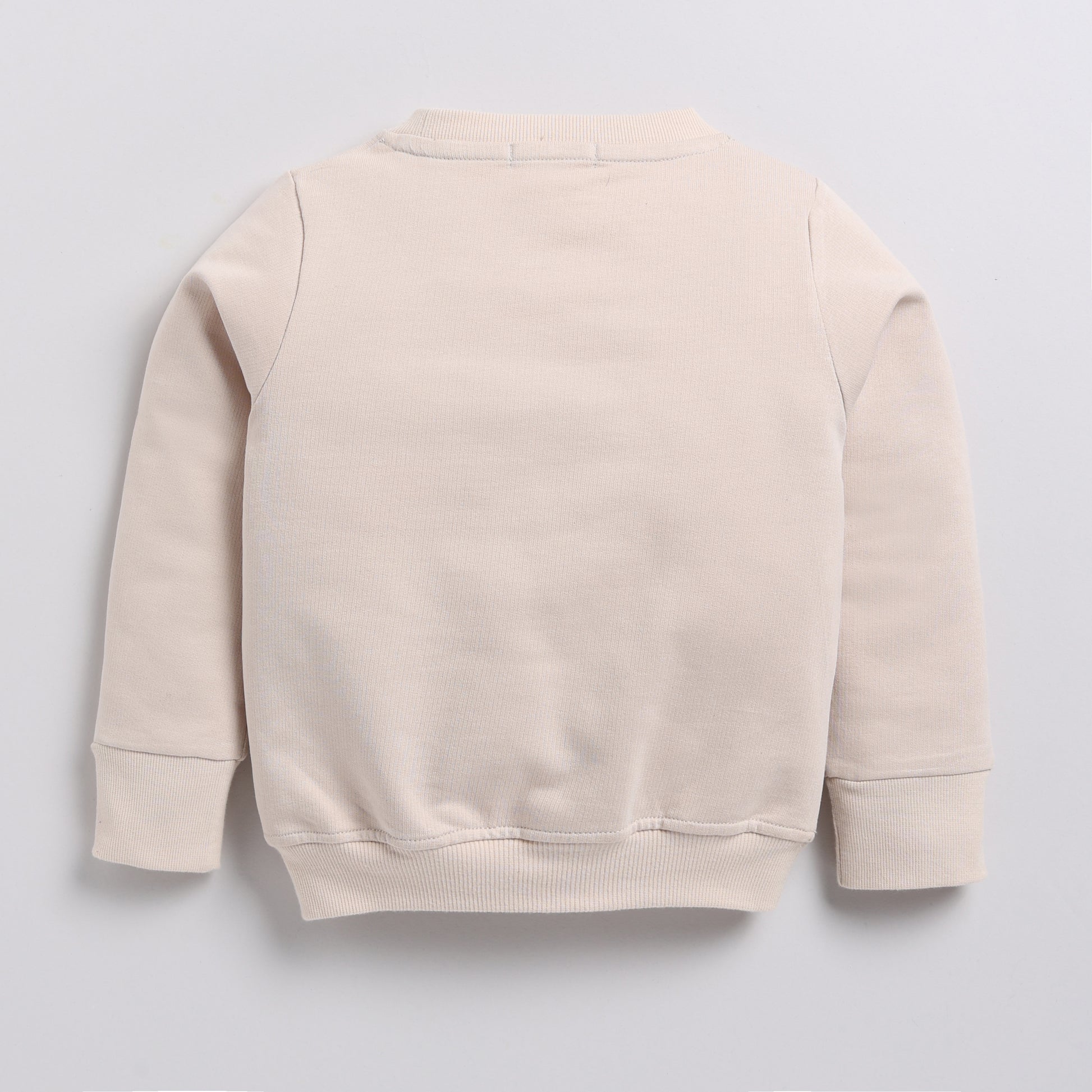 Shop almond peach color organic fleece oversized sweatshirt online for your 4-5 years baby - CotandCandyBaby