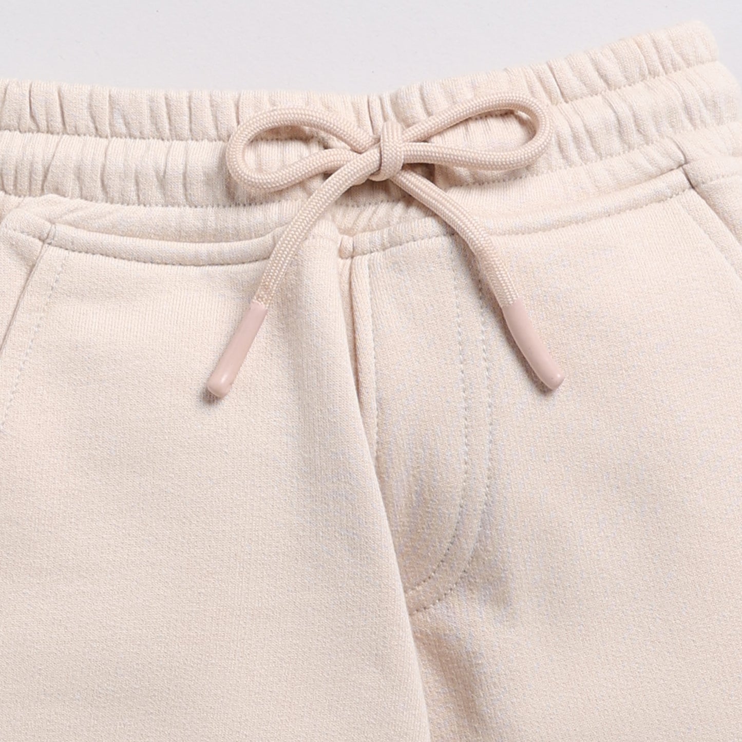 Buy almond peach color organic fleece relaxed jogger for your 3 months to 5 years baby - CotandCandyBaby