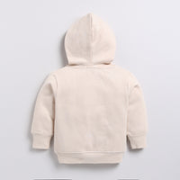 Load image into Gallery viewer, Best almond color organic fleece hoodie &amp; jogger set for your 3  months to 5 years baby - CotandCandyBaby
