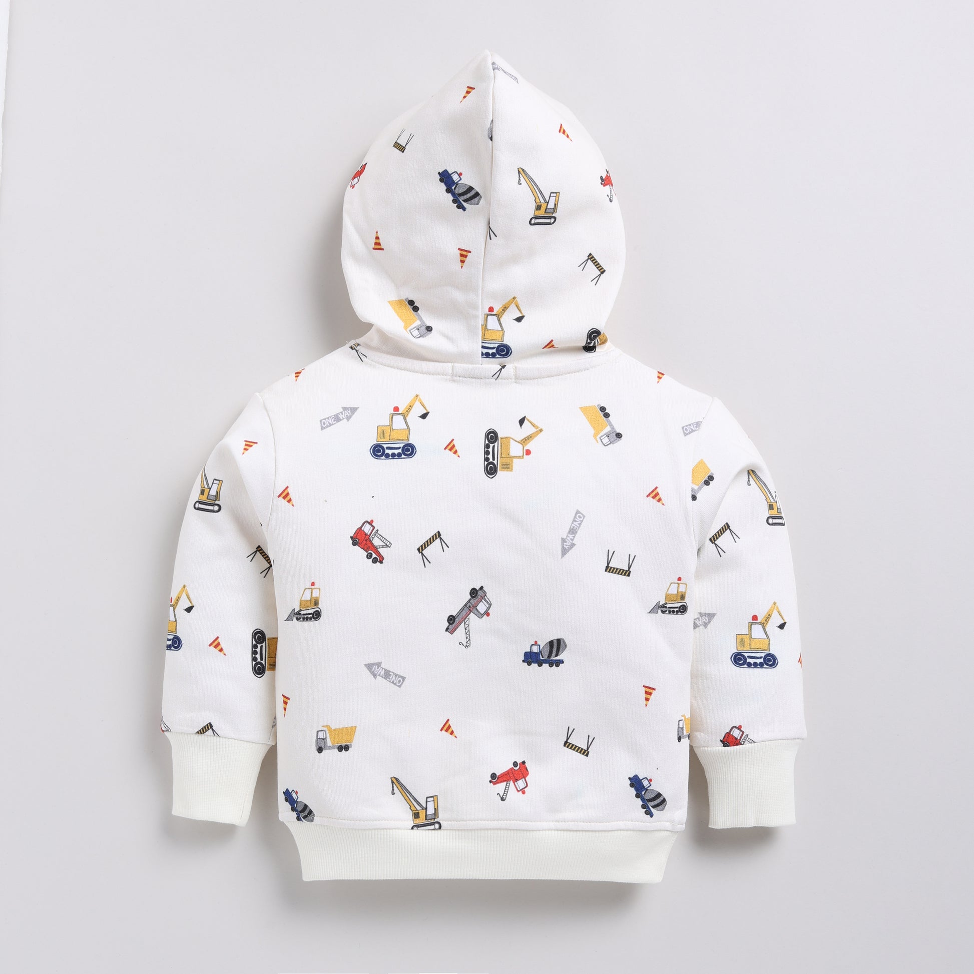 Get Construction Organic Fleece Over Size Hoodie for your 12-18 months baby - CotandCandyBaby