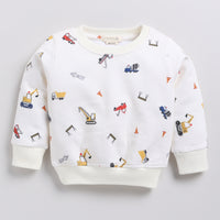 Load image into Gallery viewer, Shop Construction Organic Fleece Over Size Sweatshirt for your 6-12 months baby - CotandCandyBaby
