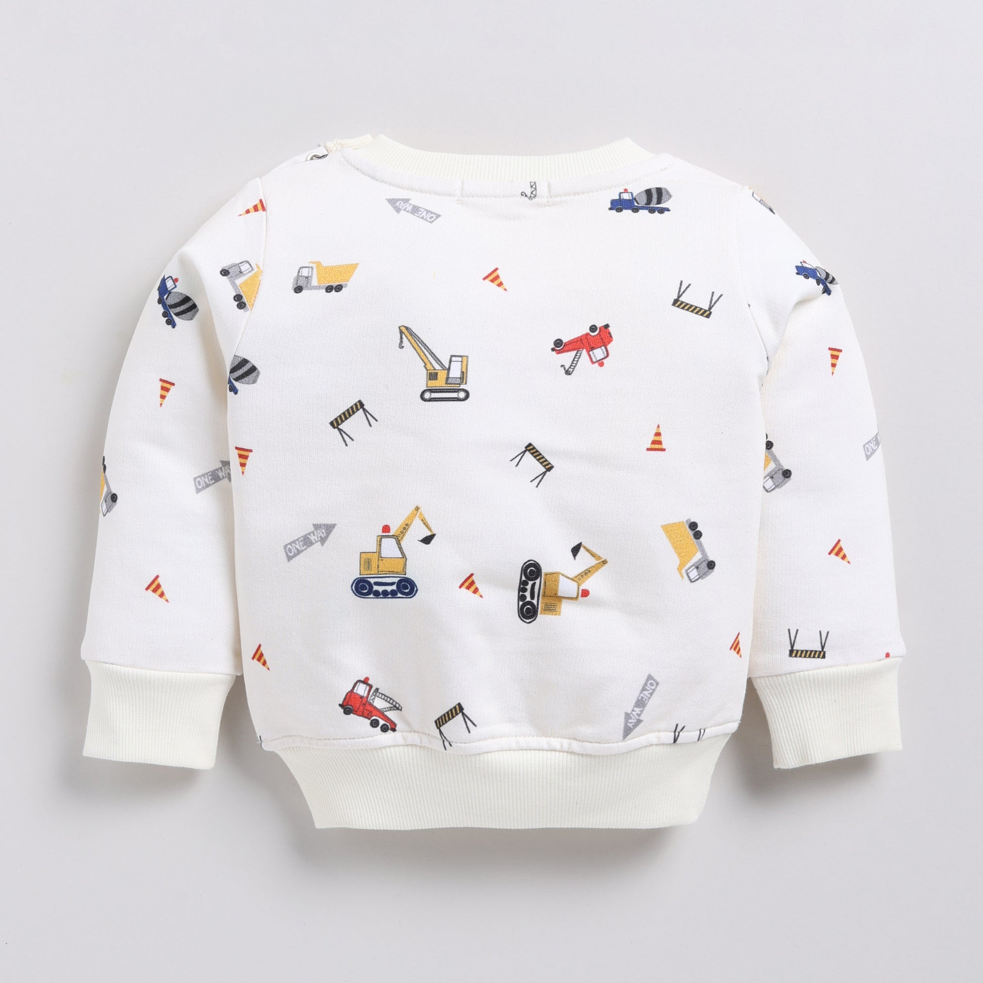 Find Construction Organic Fleece Over Size Sweatshirt for your 18-24 months baby - CotandCandyBaby
