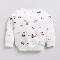 Load image into Gallery viewer, Find Construction Organic Fleece Over Size Sweatshirt for your 18-24 months baby - CotandCandyBaby
