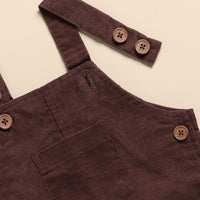 Load image into Gallery viewer, Brown Organic Corduroy Dungree
