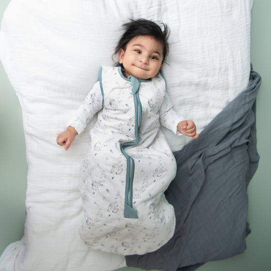 Constellation Organic Long Sleeve Bodysuit With Sleeping Bag