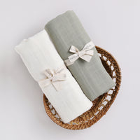 Load image into Gallery viewer, Organic Cotton Muslin Swaddle Wrap- Pack of 2
