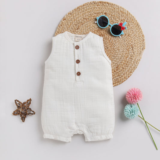 Milk Organic Muslin Half Romper