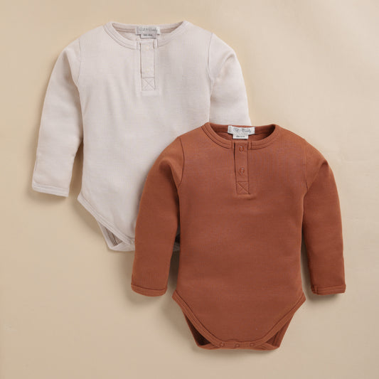 Oatmeal + Ginger Organic Long Sleeve Bodysuit