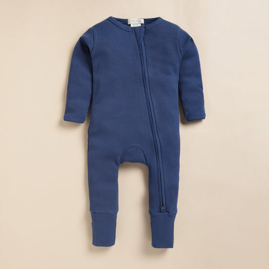 Navy Organic Zipsuit