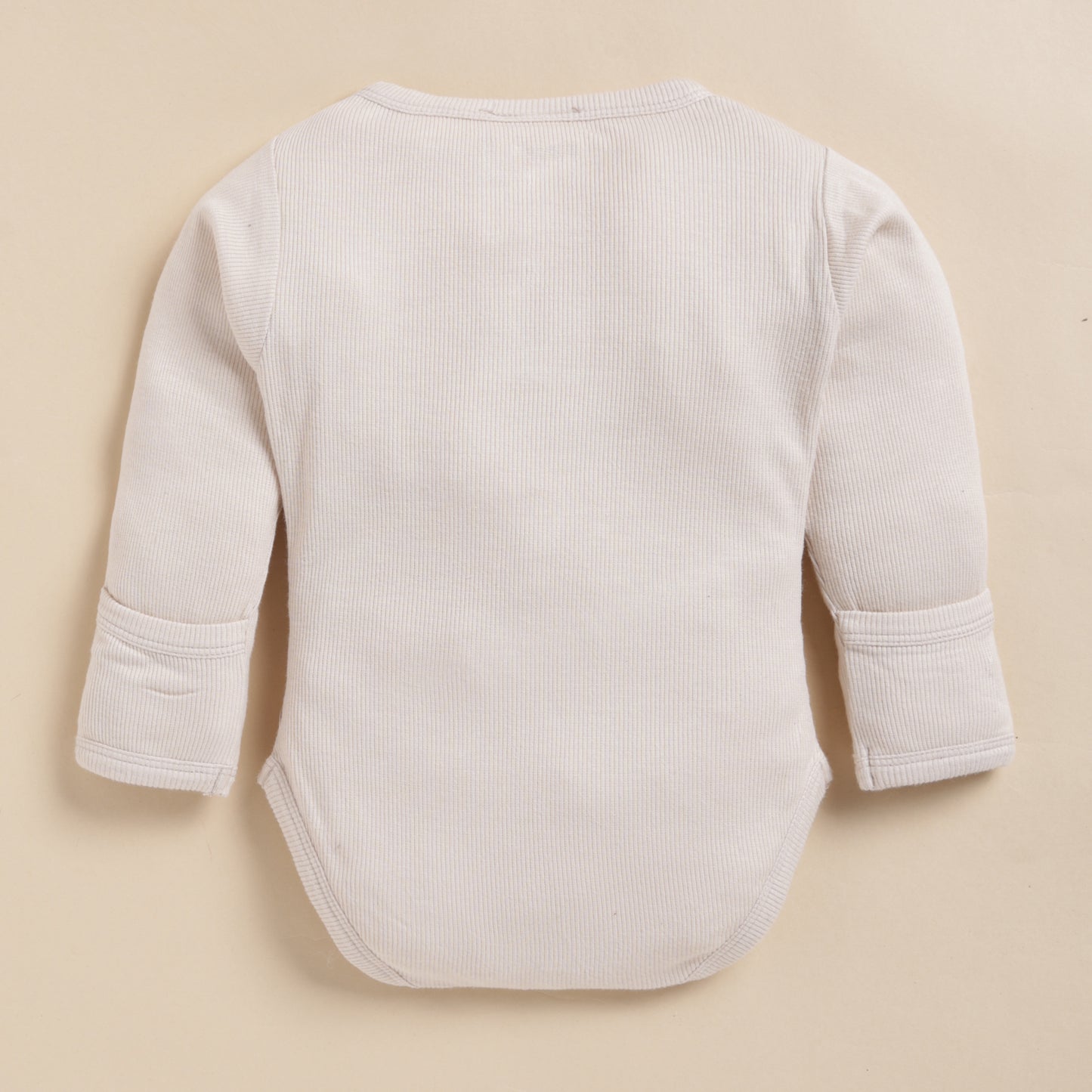 Oatmeal Organic Long Sleeve Bodysuit With Drawstring Leggings