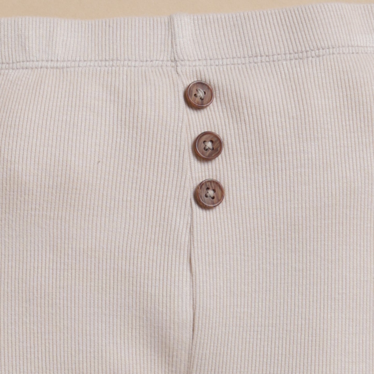 Oatmeal Organic Long Sleeve Bodysuit With Drawstring Leggings