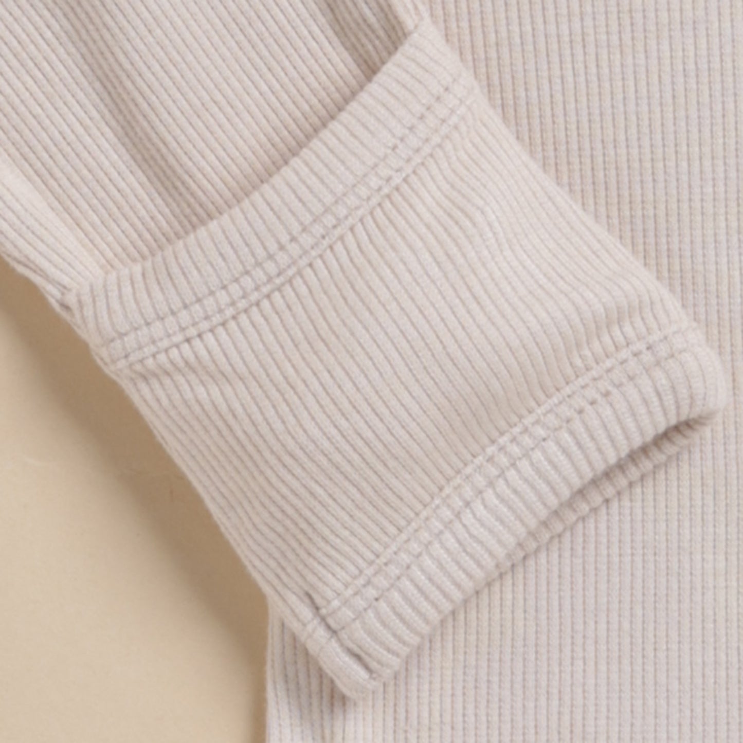 Oatmeal Organic Long Sleeve Bodysuit With Drawstring Leggings