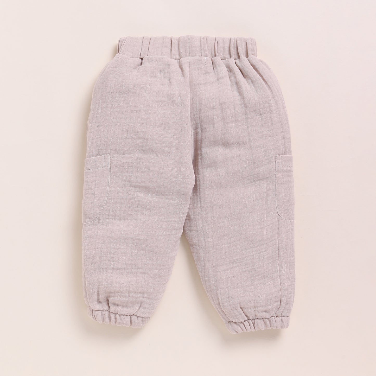 Cocoa Whisper + Oatmeal Organic Muslin Short Sleeve Henley T-shirt With Lounge Pant Set