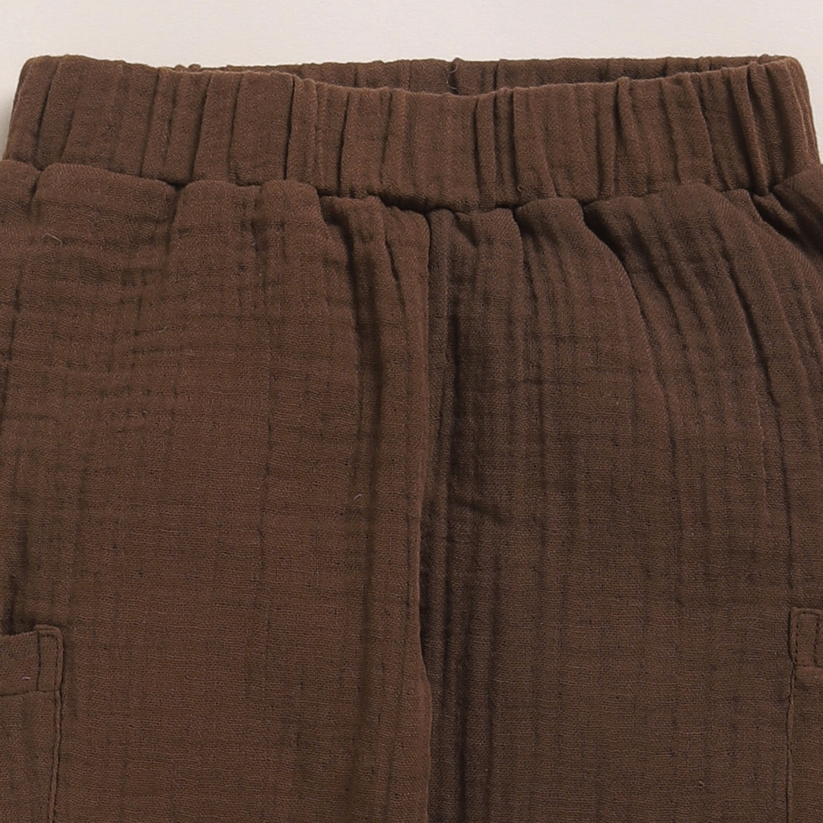 Milk + Cocoa Whisper Organic Muslin Long Sleeve Henley Tshirt With Lounge Pant Set