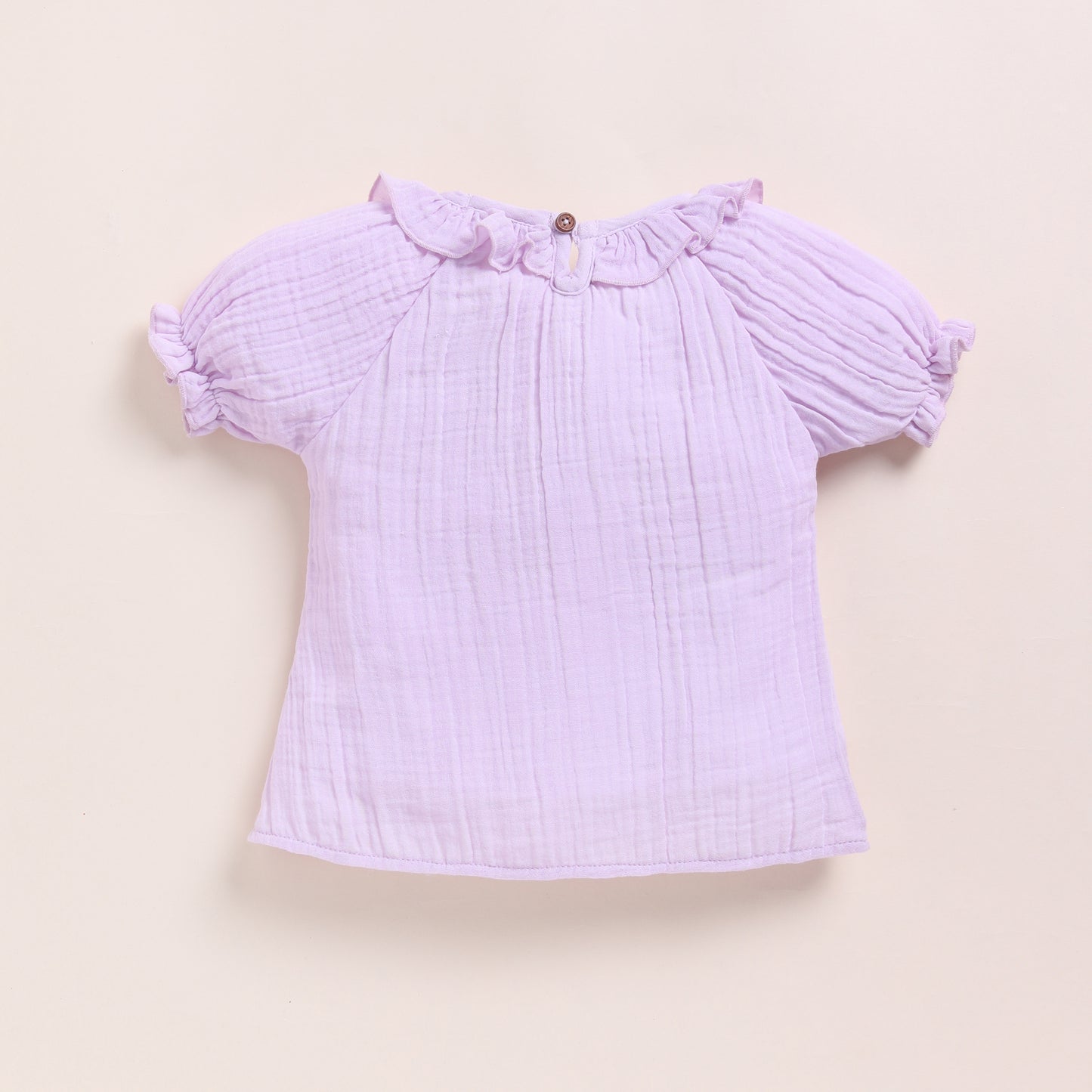 Lilac Organic Muslin Frill Top Set