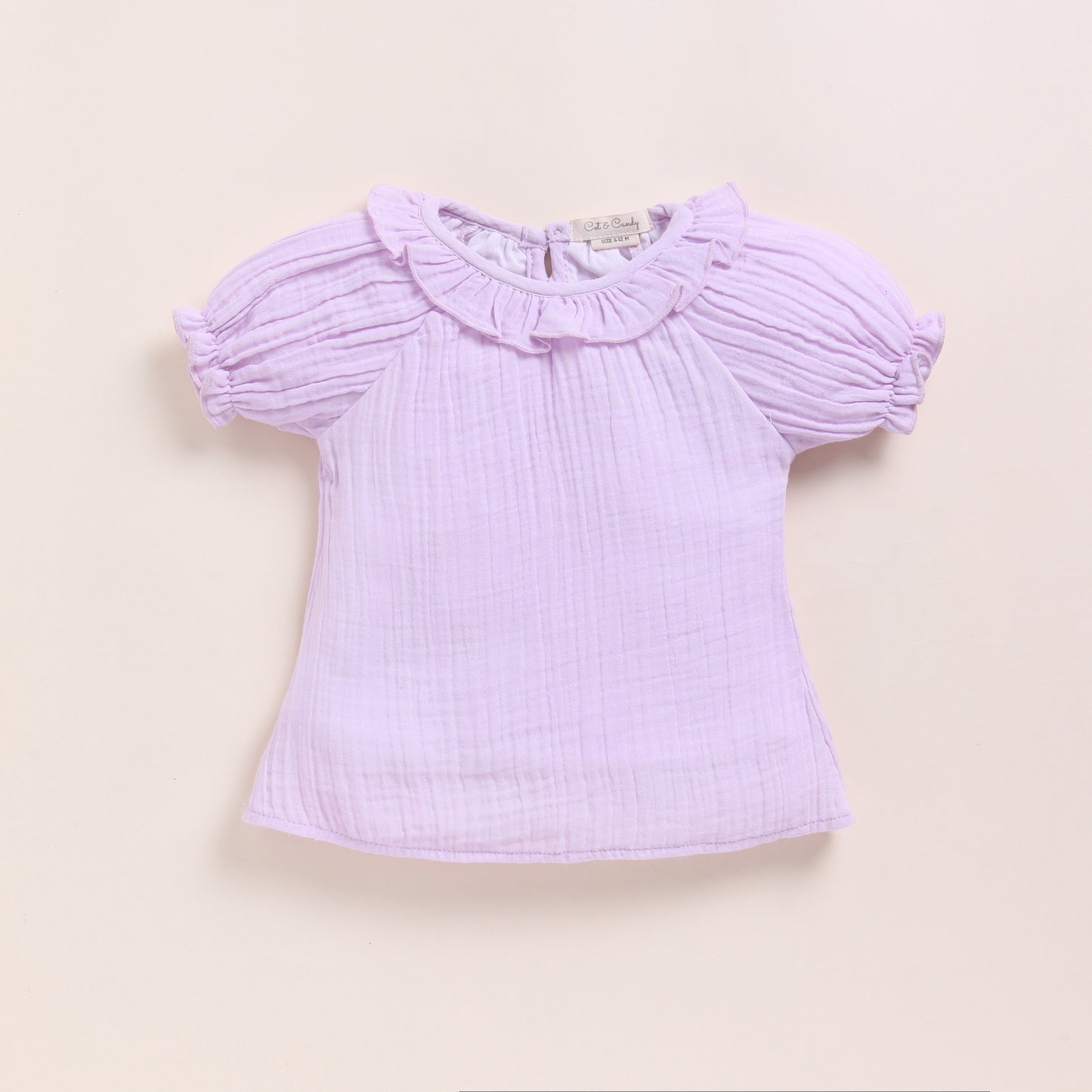 Lilac Organic Muslin Frill Top Set