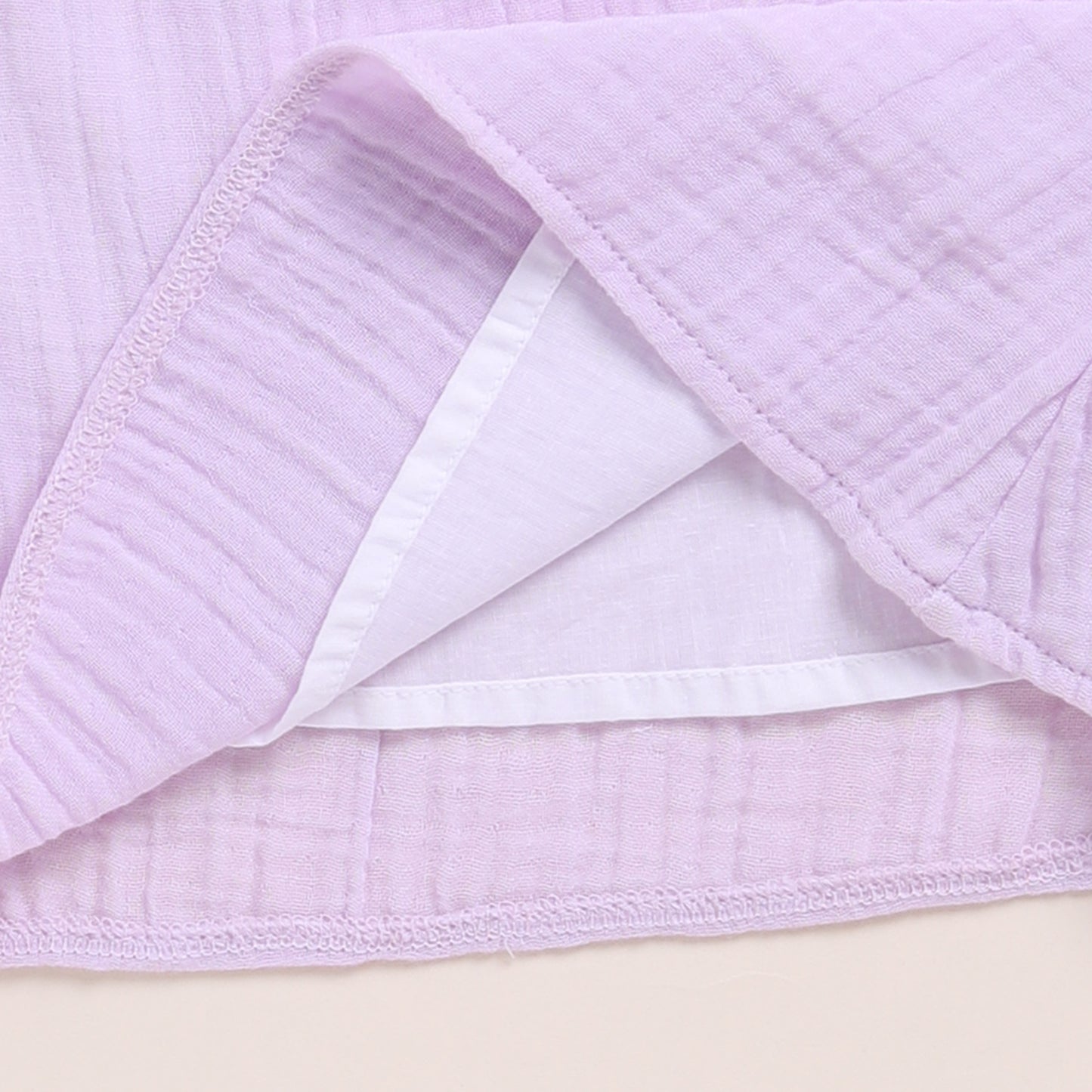 Lilac Organic Muslin Frill Top Set