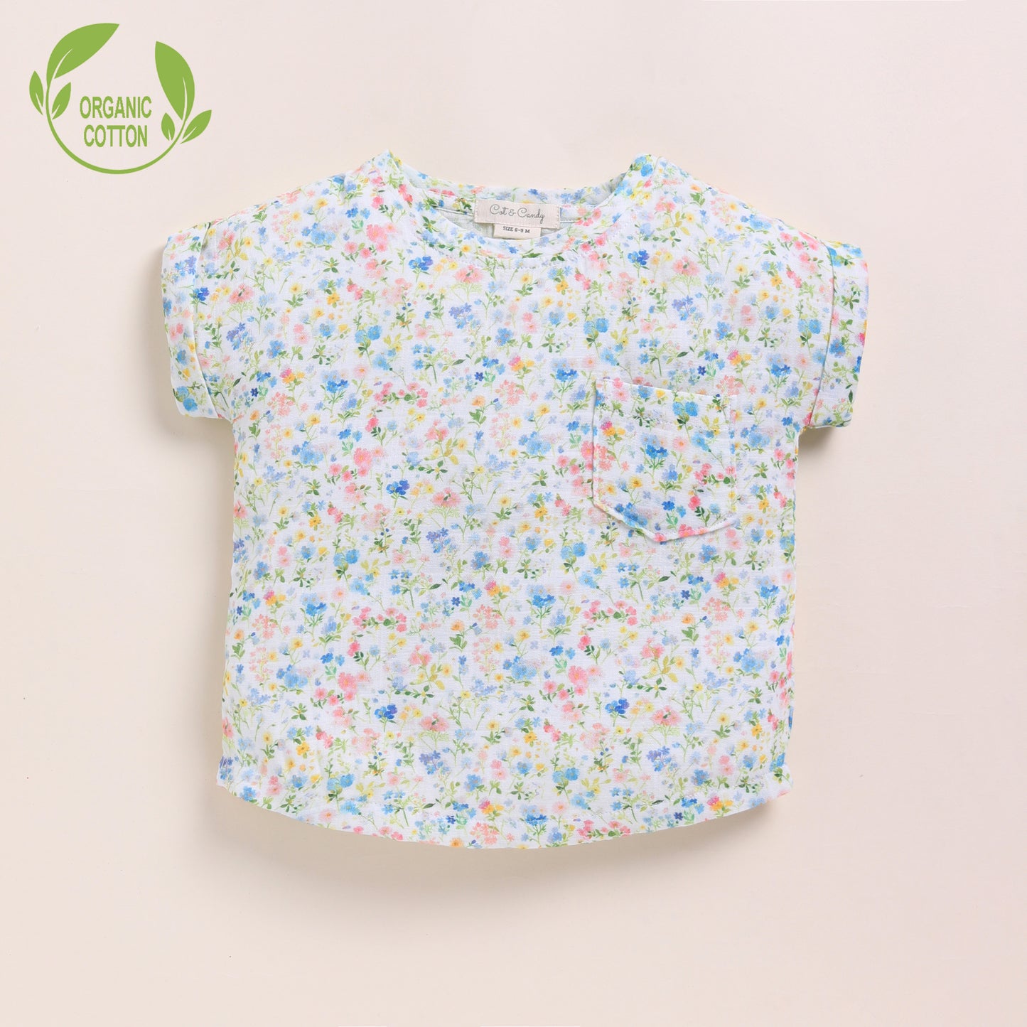 Orange + Strawberry + Spring Floral Organic Muslin Oversized Tees Pack Of 3