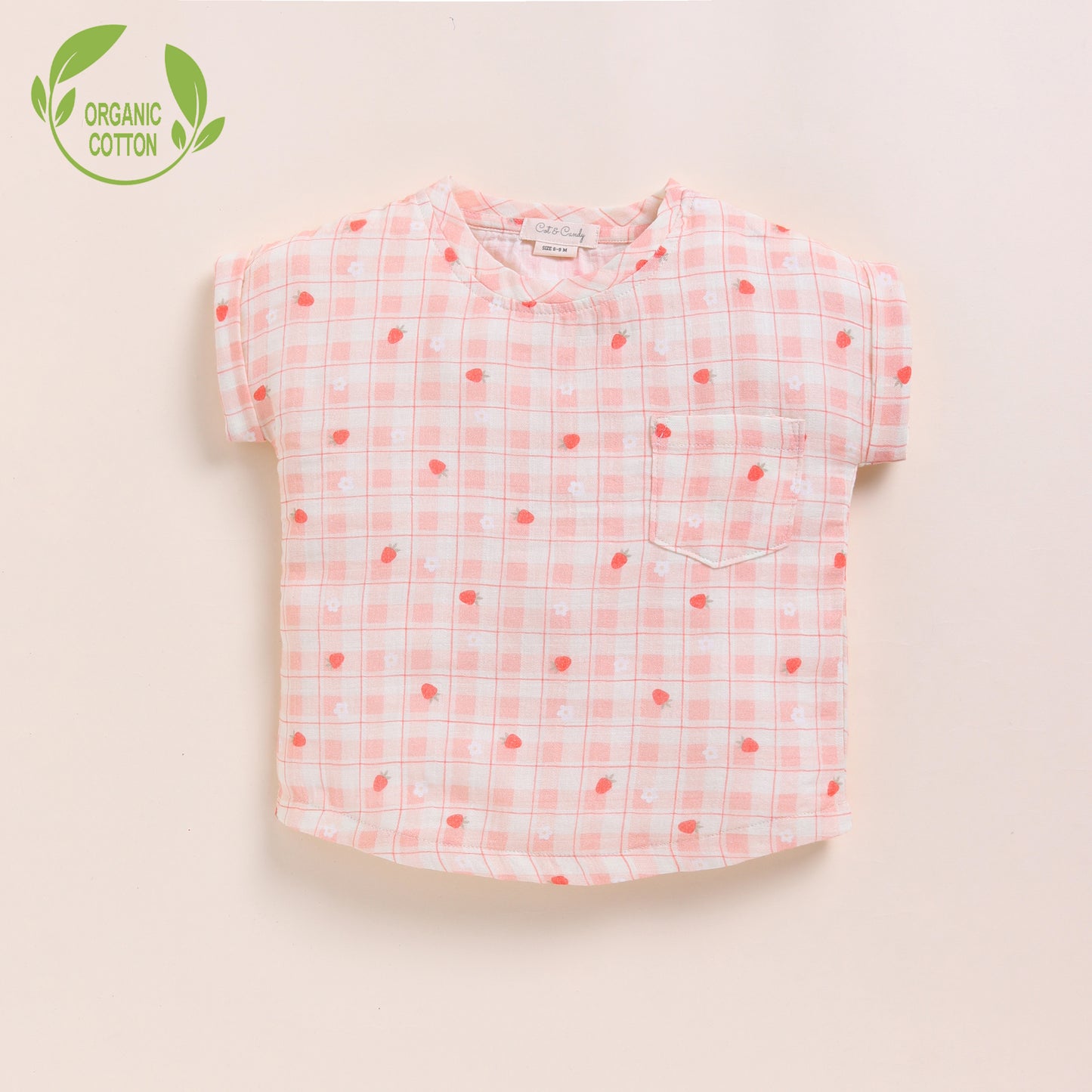 Orange + Strawberry + Spring Floral Organic Muslin Oversized Tees Pack Of 3