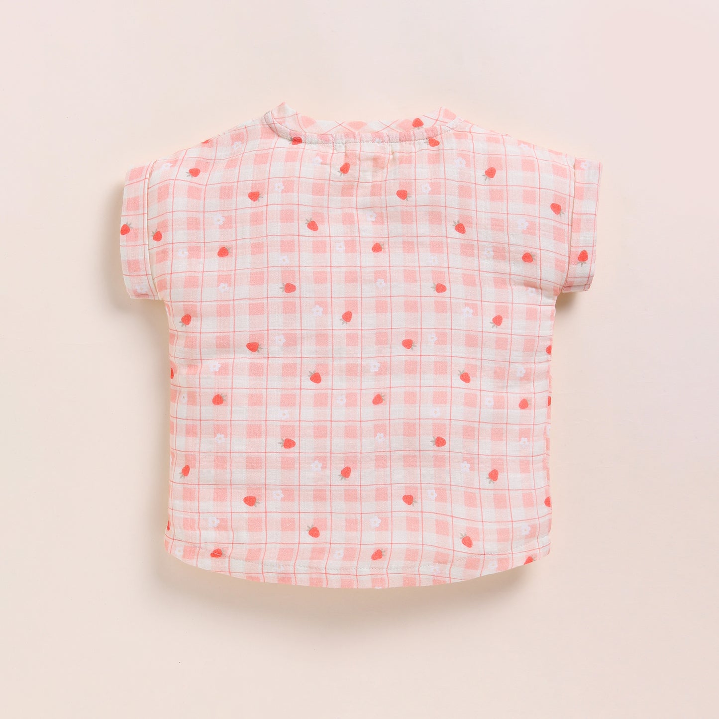 Orange + Strawberry Organic Muslin Oversized Tees Pack Of 2