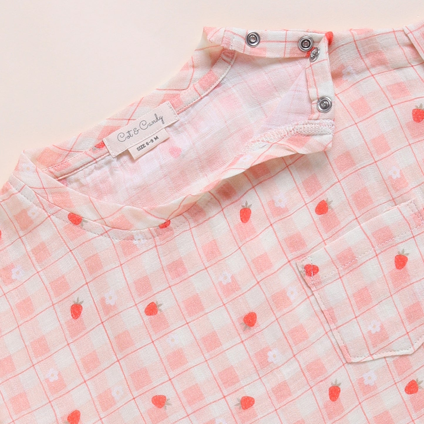 Strawberry + Berry Organic Muslin Oversized Tee With Legging