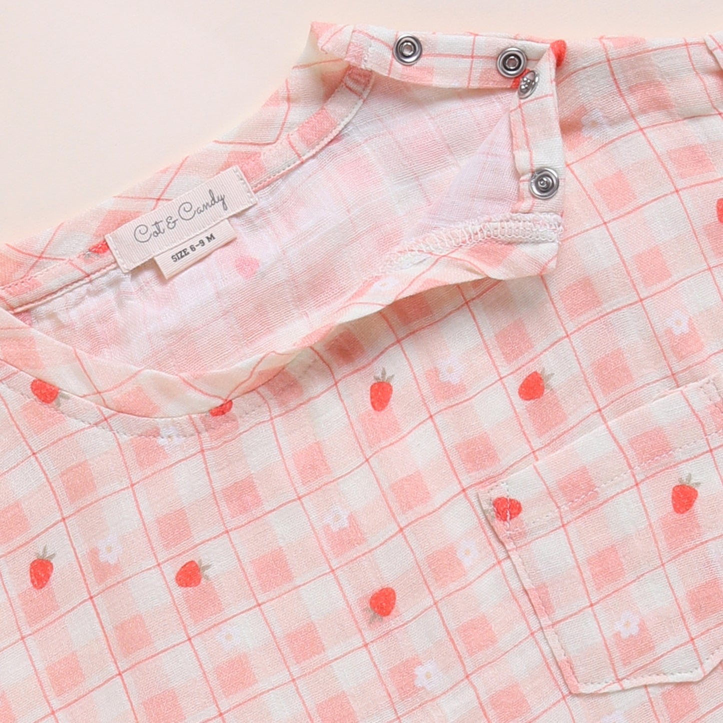 Orange + Strawberry + Spring Floral Organic Muslin Oversized Tees Pack Of 3