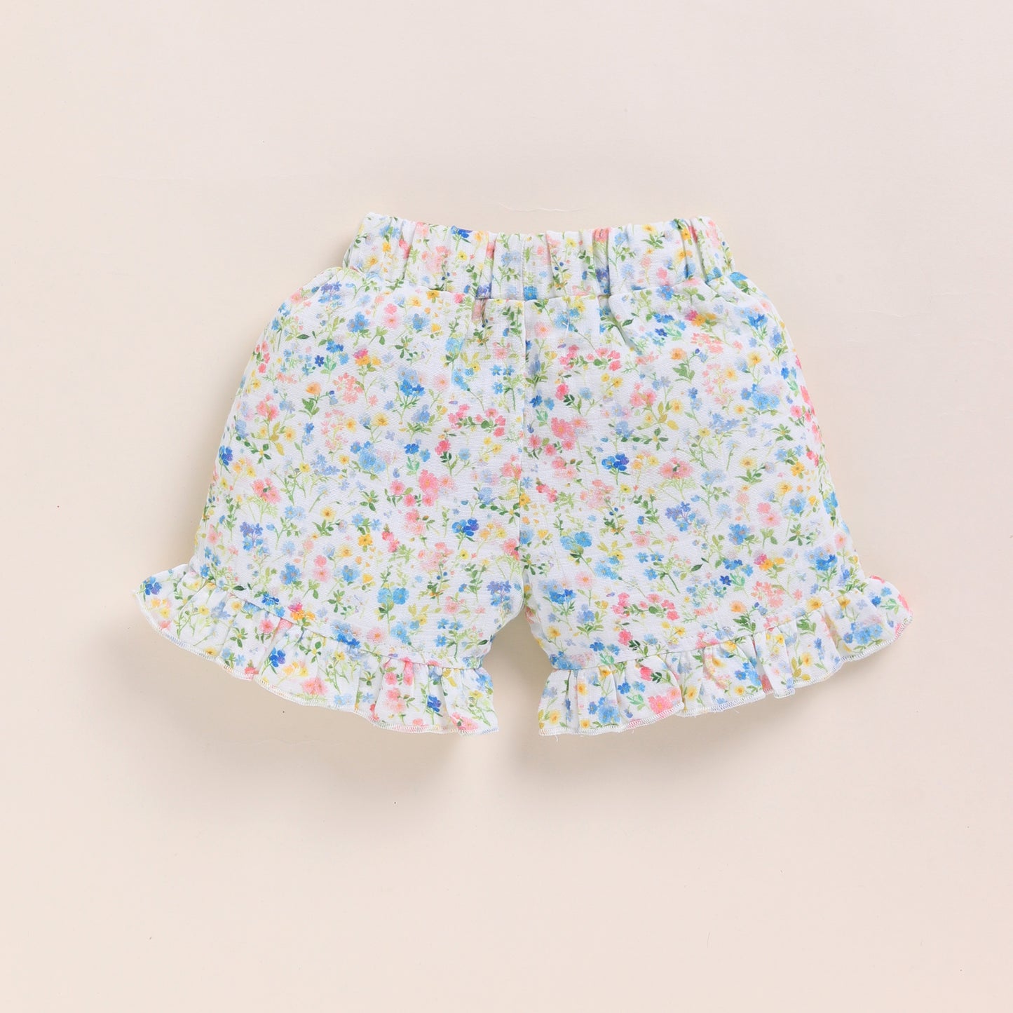 Spring Floral Print Organic Muslin Jhabla Set