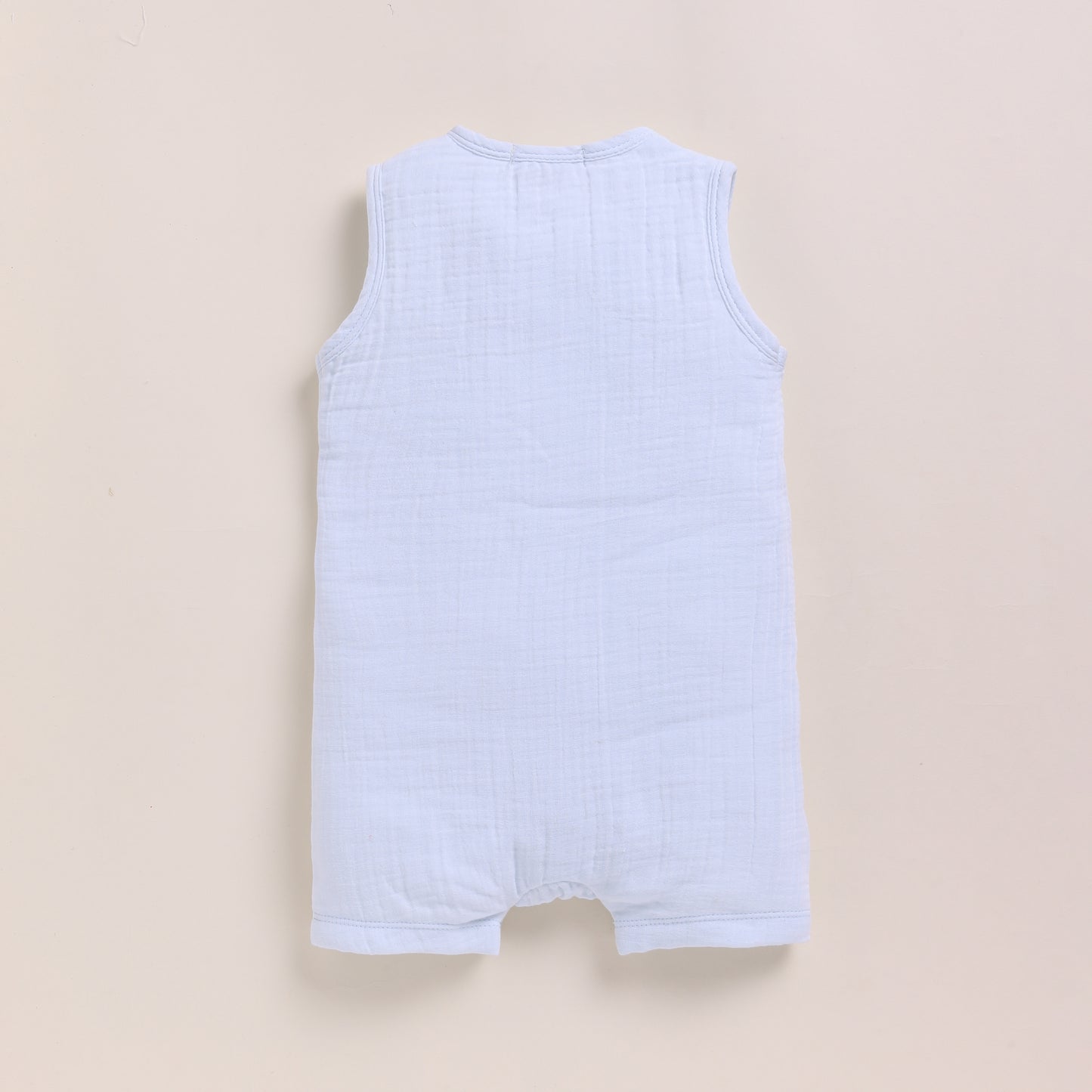 Navy + Icemelt Organic Muslin Half Romper Pack Of 2