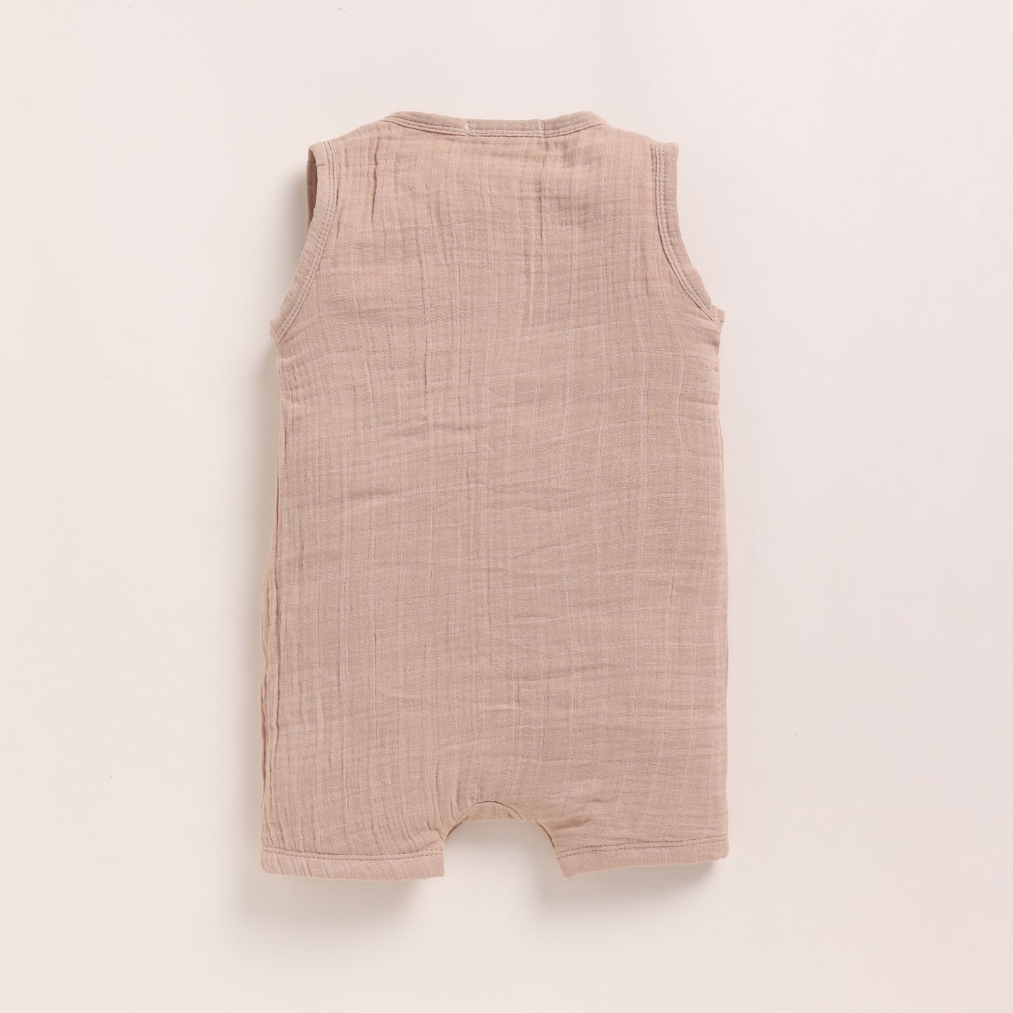 Latte + Cocoa Whisper Organic Muslin Half Romper Pack Of 2